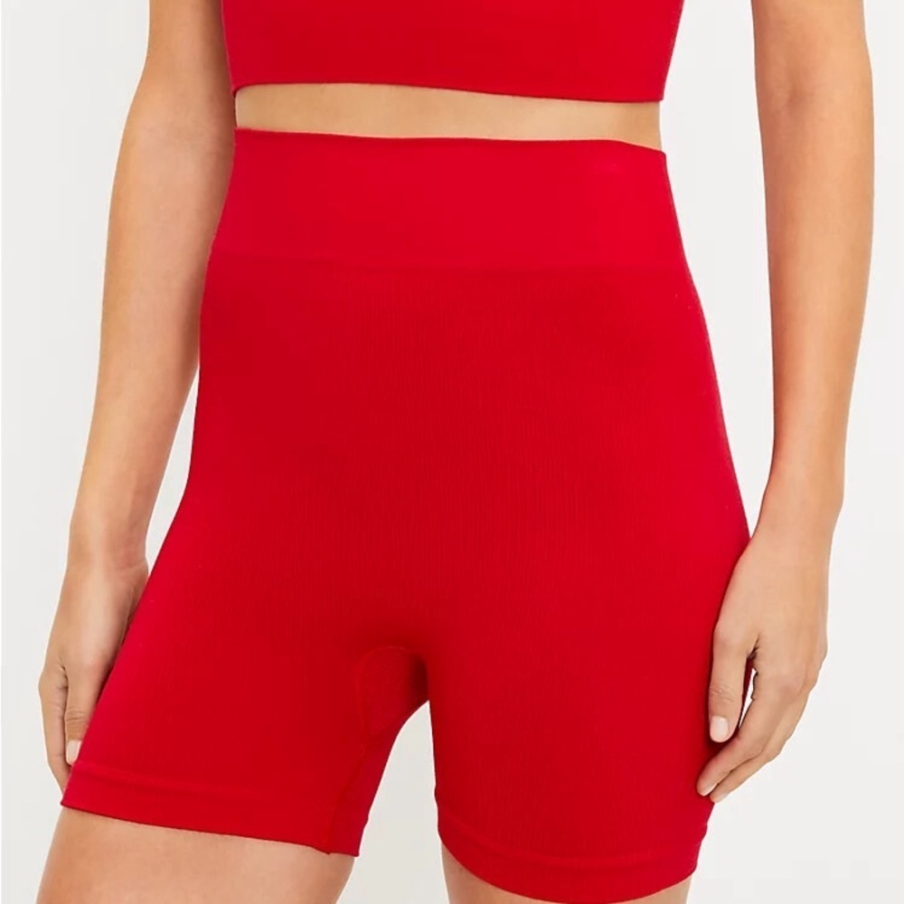 Zenana Vibrant Red Knit Shorts
